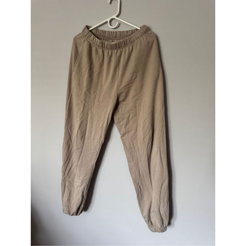 Garage Neutral Taupe Elastic Waist Track Joggers